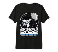 Artemis II Lancio sulla Luna 2026 Maglietta Premium