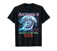 Artemis II Mission to The Moon 2026 Spazio lunare retrò Pop Maglietta