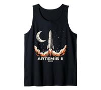 Artemis II Missione Luna 2026 Razzo Spaziale Vintage Canotta