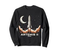 Artemis II Missione Luna 2026 Razzo Spaziale Vintage Felpa