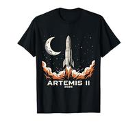 Artemis II Missione Luna 2026 Razzo Spaziale Vintage Maglietta
