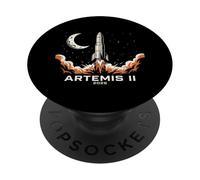 Artemis II Missione Luna 2026 Razzo spaziale vintage PopSockets PopGrip Adesivo