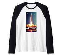 Artemis Lancia Il Razzo lunare SLS Orbit Space Maglia con Maniche Raglan