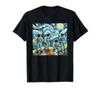 Artemis Space Astronaut Space Suit Starry Night Graphic Art Maglietta
