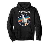 Artemis Space Shuttle Launch System Crewed Flight Rainbow Felpa con Cappuccio