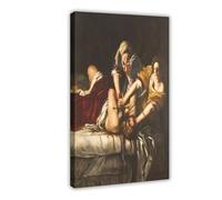 Artemisia Gentileschi - Poster su tela Judith Beheading Oloferne, decorazione per camera da letto, paesaggio sportivo, decorazione per ufficio, camera da letto, regalo, cornice regalo, 50 x 75 cm