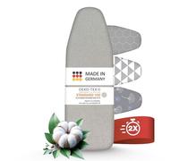 arteneur® - Made in Germany Compriasse de Stiro Grande 110x30 cm | Riflettente dal Calore | Elastico | OEKOTEX100 | 5 Misure | Copriasse da Stiro S Argento