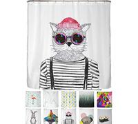arteneur Tenda da Doccia Antimuffa 180x200cm Gatto Hipster Berlino
