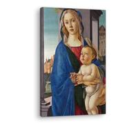 Artenor Quadro Botticelli Sandro La Vergine e il bambino, 20 x 30 cm - Made in Italy, Quadri Moderni Soggiorno, Camera da Letto, Cucina, Poster da Parete, Decorazioni Casa