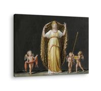 Artenor Quadro Canova Antonio Donna che rimuove il velo dalla testa e due cupidi, 60 x 45 cm - Made in Italy, Quadri Moderni Soggiorno, Camera da Letto, Cucina, Poster da Parete, Decorazioni Casa