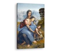 Artenor Quadro Leonardo da Vinci La Vergine con il Bambino e Santâ€™Anna, 67 x 100 cm - Made in Italy, Quadri Moderni Soggiorno, Camera da Letto, Cucina, Poster da Parete, Decorazioni Casa