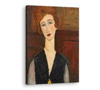 Artenor Quadro Modigliani Amedeo Ritratto di una donna, 45 x 60 cm - Made in Italy, Quadri Moderni Soggiorno, Camera da Letto, Cucina, Poster da Parete, Decorazioni Casa