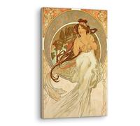 Artenor Quadro Mucha Alfons Le Arti, Musica, 67 x 100 cm - Made in Italy, Quadri Moderni Soggiorno, Camera da Letto, Cucina, Poster da Parete, Decorazioni Casa, Stampe Quadro su Tela Grandi Dimensioni