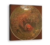 Artenor Quadro Pellizza Giuseppe L'amore nella vita (pannello centrale), 100 x 100 cm - Made in Italy, Quadri Moderni Soggiorno, Camera da Letto, Cucina, Poster da Parete, Decorazioni Casa