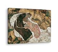 Artenor Quadro Schiele Egon Morte e fanciulla, 60 x 45 cm - Made in Italy, Quadri Moderni Soggiorno, Camera da Letto, Cucina, Poster da Parete, Decorazioni Casa