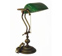 arterameferro Lampada da tavolo Ministeriale Vetro Verde in Ottone MADE IN ITALY