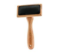 Artero Romeo cardatore per cani e gatti punta protetta taglia S | Spazzola slicker a punte fini, per pelle sensibile, testina 9 x 5 cm, manico in bambù, Nature Collection
