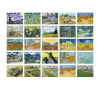 Artery8 50 PCS Vincent Van Gogh Art Aesthetic Collage Kit Paintings Wall Art Prints A6 Set Pack 14.8 x 10.5 cm (5.8 x 4.1) Room Decor Poster Collection Starry Night