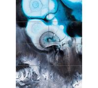 Artery8 Abstract Swirl Paint Blue Grey XL Giant Panel Poster (8 Sections) Astratto Dipingere Blu Manifesto