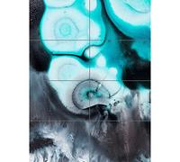 Artery8 Abstract Swirl Paint Turquoise XL Giant Panel Poster (8 Sections) Astratto Dipingere Manifesto