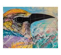 Artery8 Bird Colorful Graffiti Painting Sketch XL Giant Panel Poster (8 Sections) Uccello Pittura Schizzo Manifesto