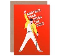 Artery8 Birthday Another Year Bites the Dust Queen Mercury For Him Her Blank Inside Greeting Card