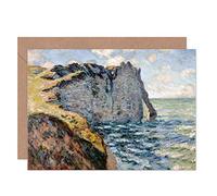 Artery8 Claude Monet The Cliff Of Aval Etretat Fine Art Greeting Card Plus Envelope Blank Inside