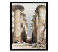 Artery8 David Roberts Great Hall at Karnak Temple Framed Wall Art Print Home Décor A4