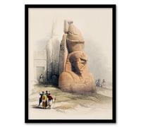 Artery8 David Roberts Luxor Temple Ramses II Statue Framed Wall Art Print Home Décor A3