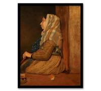 Artery8 Edgar Degas A Roman Beggar Woman Portrait Framed Wall Art Print Home Décor A3