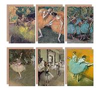 Artery8 Edgar Degas Ballet Dancers Tutus Impressionist Girls Fine Art Greeting Card Pack of 6 Palla Ballerino Ragazza
