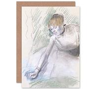 Artery8 Edgar Degas - Biglietto di auguri con ballerina e busta interna vuota