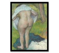 Artery8 Edgar Degas Girl Drying Herself Nude Portrait Framed Wall Art Print Home Décor A3