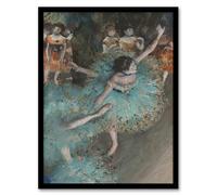 Artery8 Edgar Degas Swaying Ballet Dancer in Green Framed Wall Art Print Home Décor A3