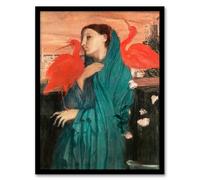 Artery8 Edgar Degas Young Woman with Ibis Birds Framed Wall Art Print Home Décor A3