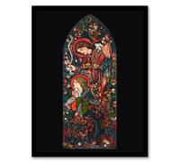 Artery8 Edward Burne Jones The Annunciation Stained Glass Framed Wall Art Print Home Décor A3