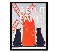 Artery8 Edward Penfield About Paris Travel Book Cover Framed Wall Art Print Home Décor A4