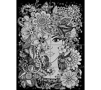 Artery8 Flower Face Illustration XL Giant Panel Poster (8 Sections) Fiore Viso Illustrazione Manifesto