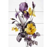 Artery8 Flowers Purple Yellow XL Giant Panel Poster (8 Sections) Fiori Viola Giallo Manifesto