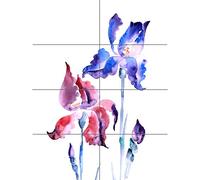 Artery8 Flowers Violet Iris XL Giant Panel Poster (8 Sections) Fiori Manifesto