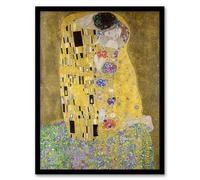 Artery8 Gustav Klimt The Kiss Iconic Couple Painting Framed Wall Art Print Home Décor A4