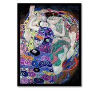Artery8 Gustav Klimt The Virgin Maiden Colourful Painting Framed Wall Art Print Home Décor A3