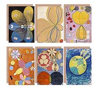 Artery8 Hilma af Klint Primordial Youth Abstract Adulthood Star Evolution Fine Art Greeting Card Pack of 6 Astratto Stella