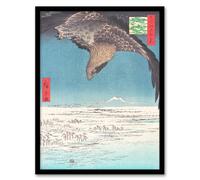 Artery8 Hiroshige Hawk Over Jumantsubo Plain At Fukagawa Framed Wall Art Print Home Décor A4