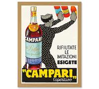 Artery8 Italian Advert Bitter Campari Refuse Imitations Artwork Framed A3 Wall Art Print italiano Pubblicità parete