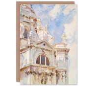 Artery8 John Sargent Art Card La Salute Church Venice Watercolour