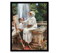 Artery8 John Singer Sargent The Fountain Villa Torlonia Framed Wall Art Print Home Décor A4