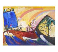 Artery8 Kandinsky Troika Colourful Impressionist Landscape Painting XL Giant Panel Poster (8 Sections) Colorato Paesaggio Pittura Manifesto