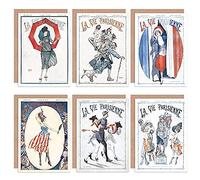 Artery8 La Vie Parisienne - Biglietti di auguri con buste, motivo: guerra dell'esercito francese, 6 pezzi