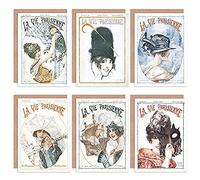 Artery8 La Vie Parisienne - Biglietti di auguri per la nave e la spada con buste, confezione da 6
